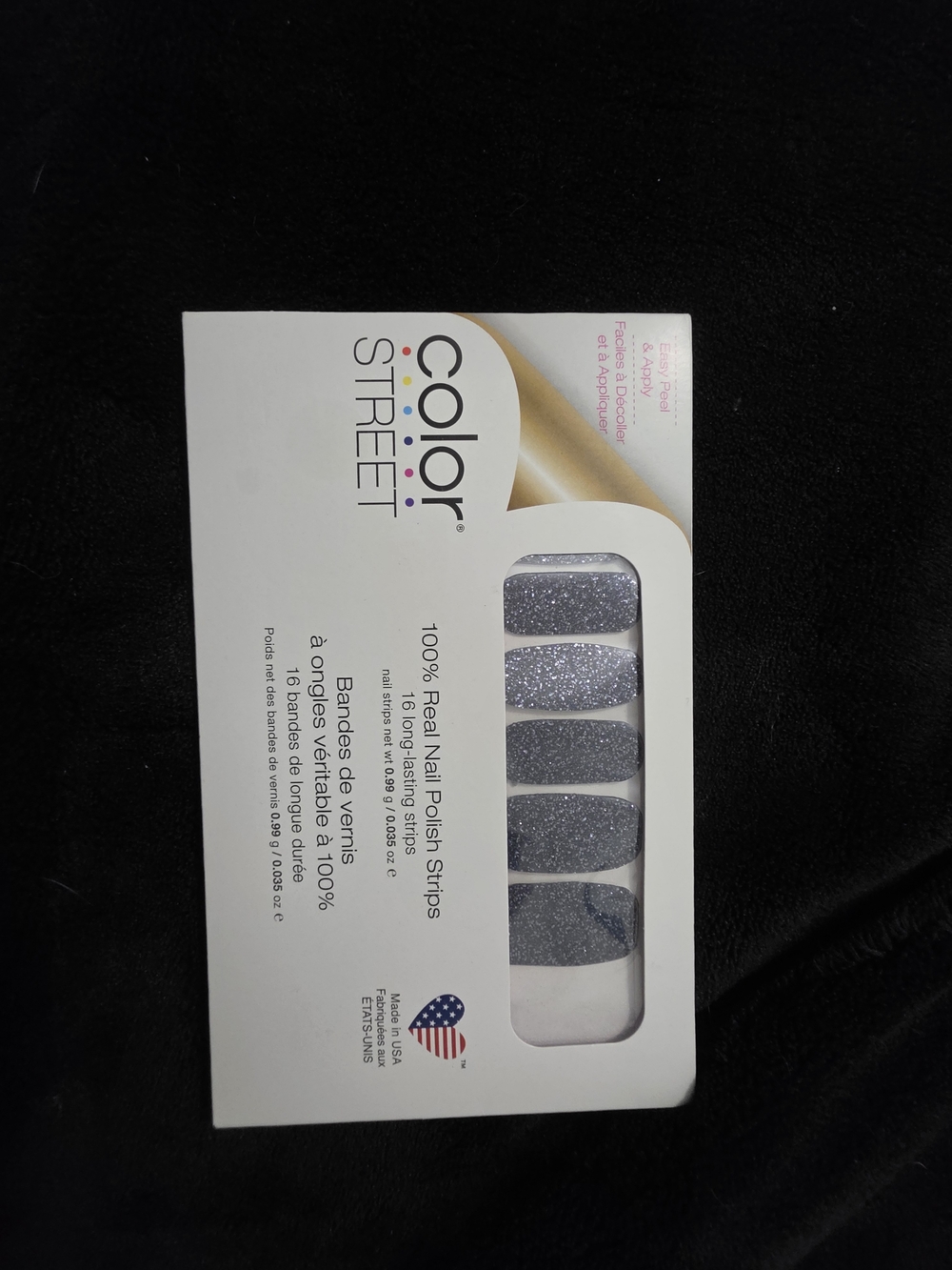 Color Street Silver Sparkle Nail Polish Strips - Glitter Finish